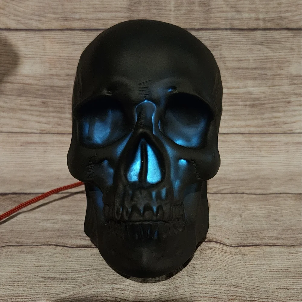 Gothic Halloween spooky color changing black skeleton skull oil diffuser